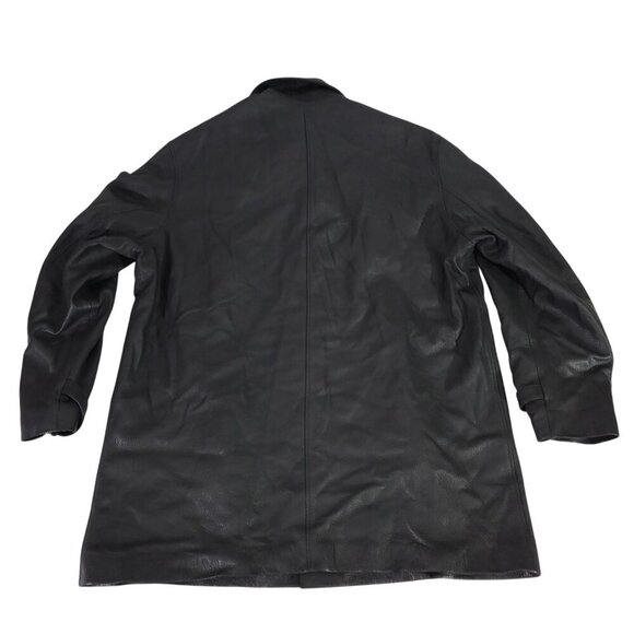 Genuine Seraphin Mens Leather Jacket France Adjust Cuffs Front Pockets Size 56 - Picture 9 of 13